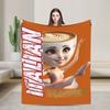 Coperta Design Personaggi Meme Brainrot Italiani Morbida Divertente Traspirante Plaid per Letto Divano Decorazione Tessile