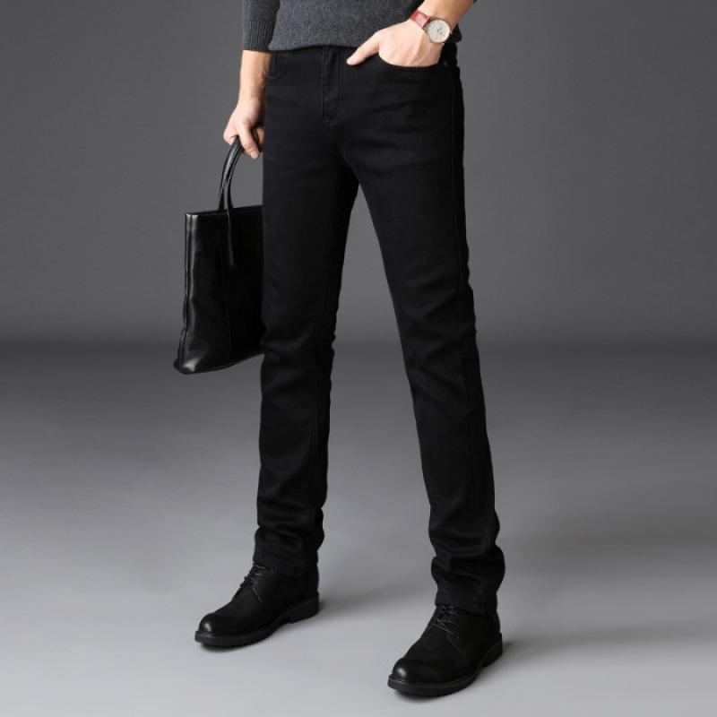JYL Jeans men are straight, wide and thick, and every day they are middle-aged and spring and autumn gray.