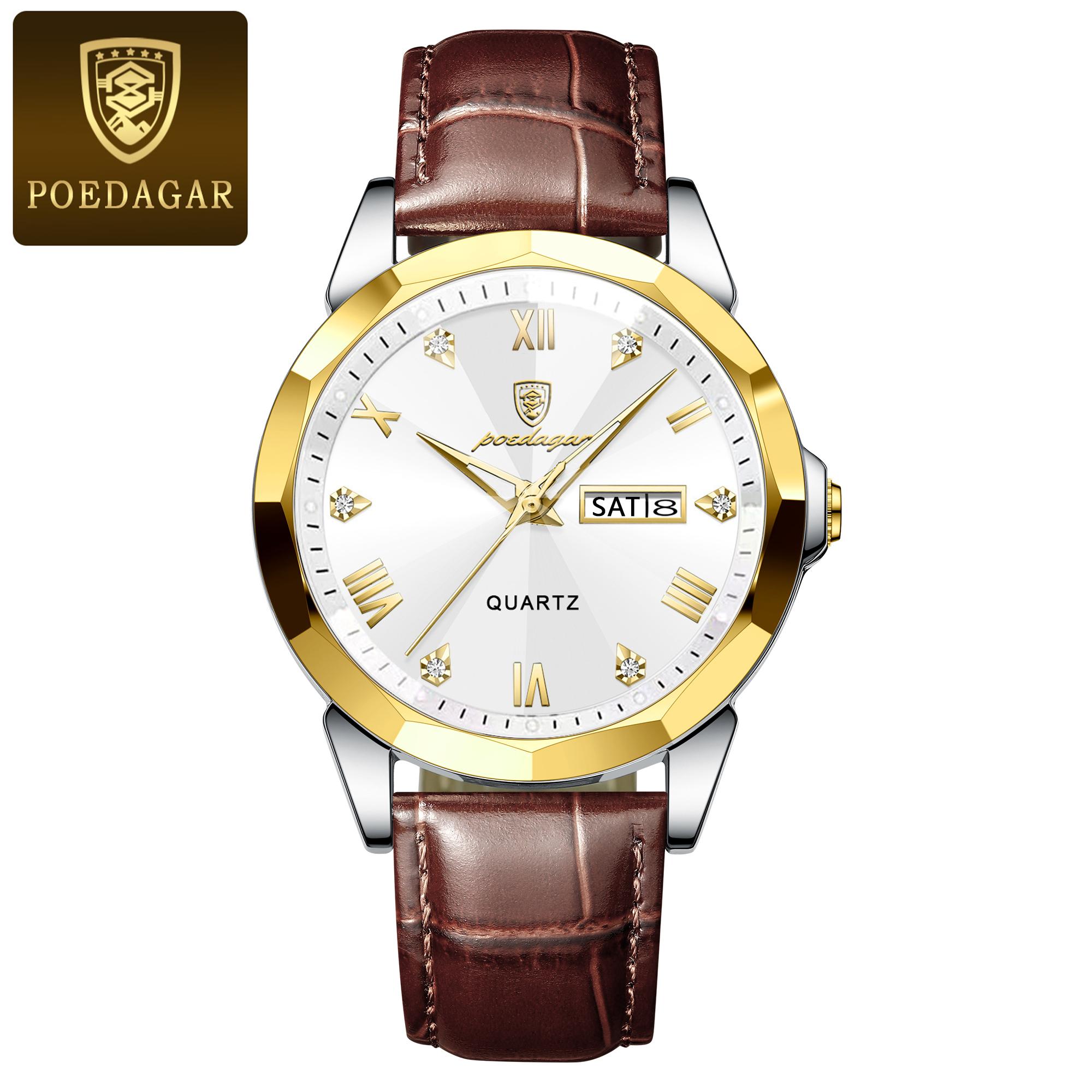 Luxury Man Wristwatch Sport Leather Watch for Men Waterproof Luminous Men s  Quartz Watch 810