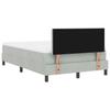 Box Spring Bed with Mattress Light Grey 120 x 190 cm Velvet