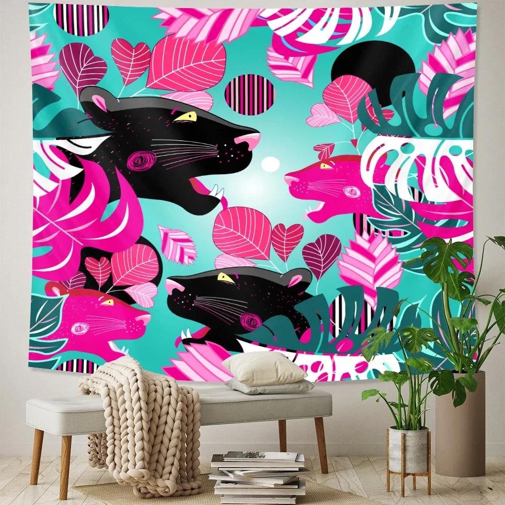 Psychedelic Scene Home Art Decoration Animal Tapestry Hippie Bohemian Decoration Sheet Sofa Blanket Wall Decoration Yoga Mat