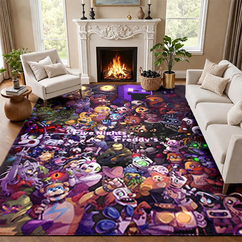 Five nights at freddy Carpet Door Mat for Living Room or Bedroom Protective Mat Under Chair Office Decoration Christmas Gift Birthday Present