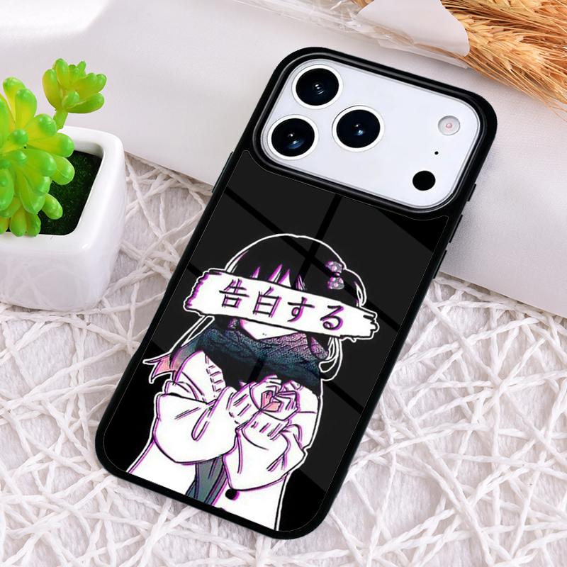 Sad Girl Japanese Anime Shockproof Phone Case for iPhone 17 Air 16e 15 11 12 14 13 Pro Max Cover Coque