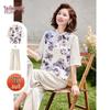Yuzhaolin Women's Chinese Style Summer Shirt Set