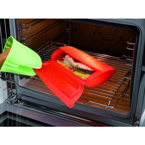 Lekue Steam Case, Regular Size, Tomato, 62055