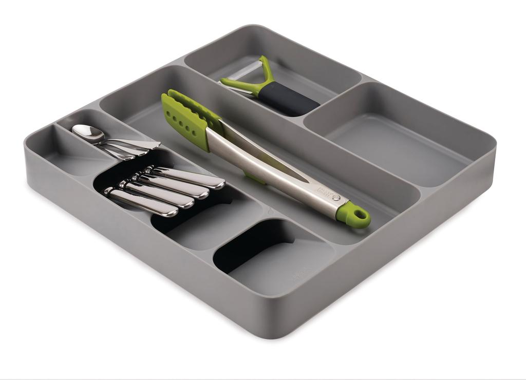 Joseph Joseph Cutlery Case, Tray, Storage, Drawer Organizer, Kitchen Drawer Organization, Large, Gray [Authentic] 85127