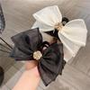 Korean Fashion Big Bow Hair Claw Ribbon Black White Two-sided Hair Clip Claw Clamp Headwear Girls Women Hair Accessories