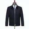 Men's Cashmere Woolen Coat, Middle-aged and Elderly Autumn and Winter New Dad Wear Lapel Thick Jacket