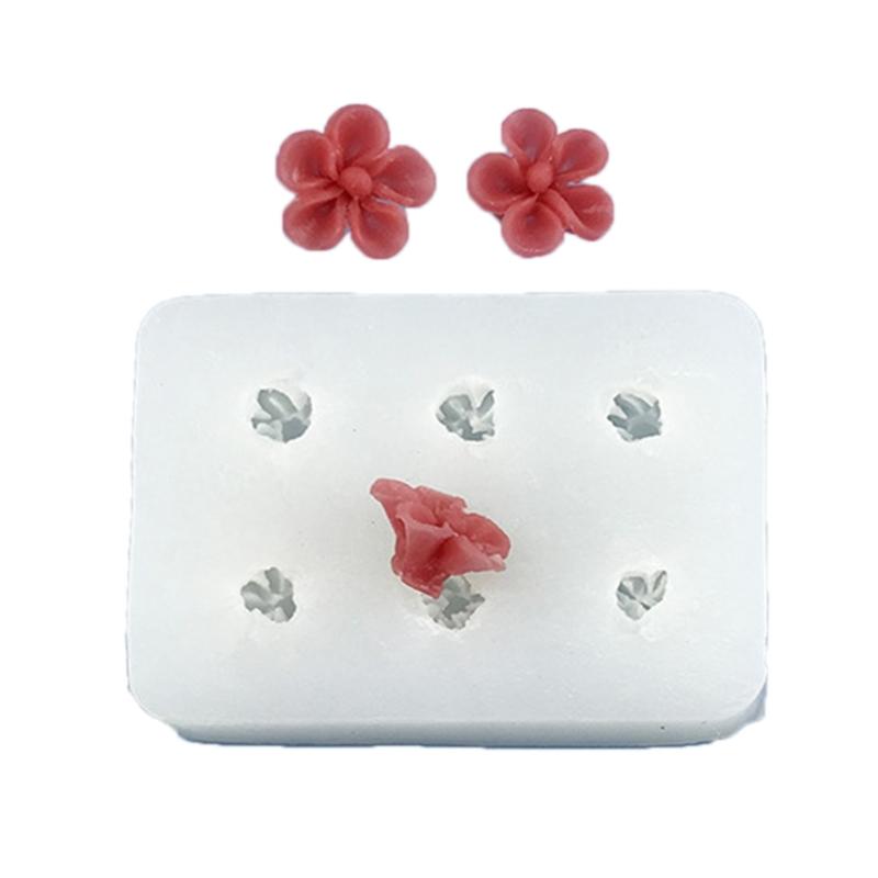 Wiederverwendbare blumenförmige Silikonform Wiederverwendbare Bastelformen Geeignet für handgefertigten Schmuck und Schreibtischdekorationen