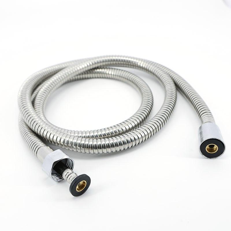 Silver 1.2m 1.5m 2m Bath Shower Water Hose Stainless Steel Flexible Pipe for Bidet Nozzle Head Plumbing Bathroom 120CM 150CM