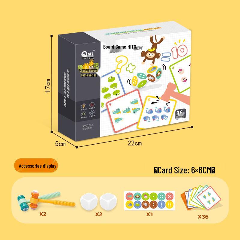Ten Bar Hammer: Fun Math Training Cards for Early Childhood Education