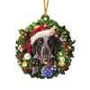 2D Weihnachtshund Acryl Anhänger Hängender Acryl Weihnachtsbaum Anhänger 8cm Dekorative Weihnachtshunde Schmuckstück Fenster