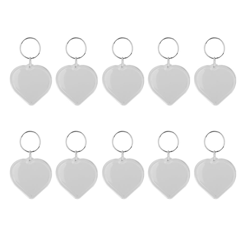 10 Acrylic Photo Holder Keyring Keychain