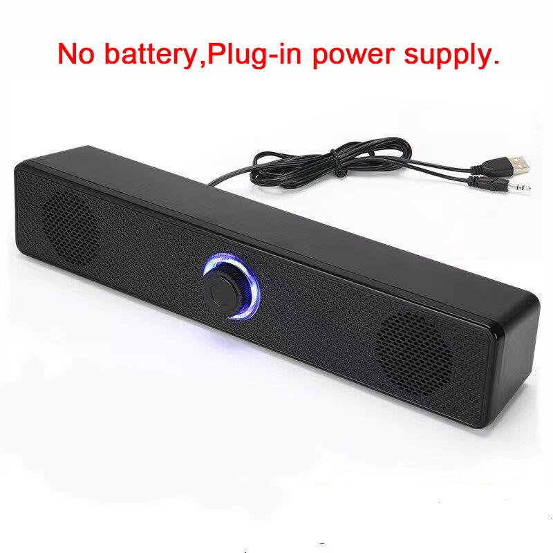 Mini Portable Subwoofer Bass Cool Light Wired Bluetooth Speaker Surround Sound Family Party Karaoke Speakers For Cellphne/PC/TV