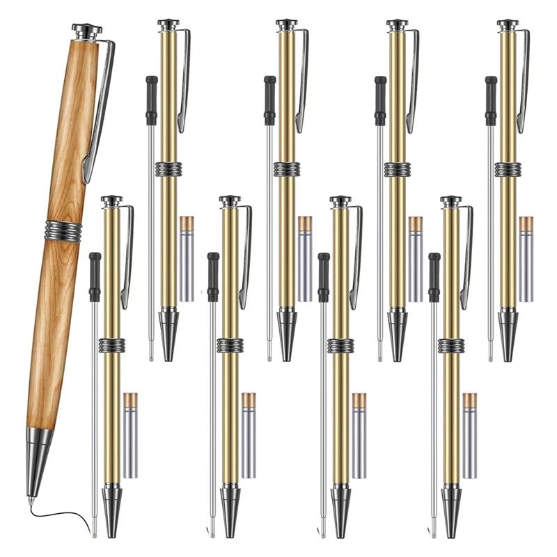 

SHGO-Replacement Lathe Turning Supplies Included In 8Pcs 7Mm Trimline Twist Pen Slimline Twist Pen Kit For Wood Turning Crafts