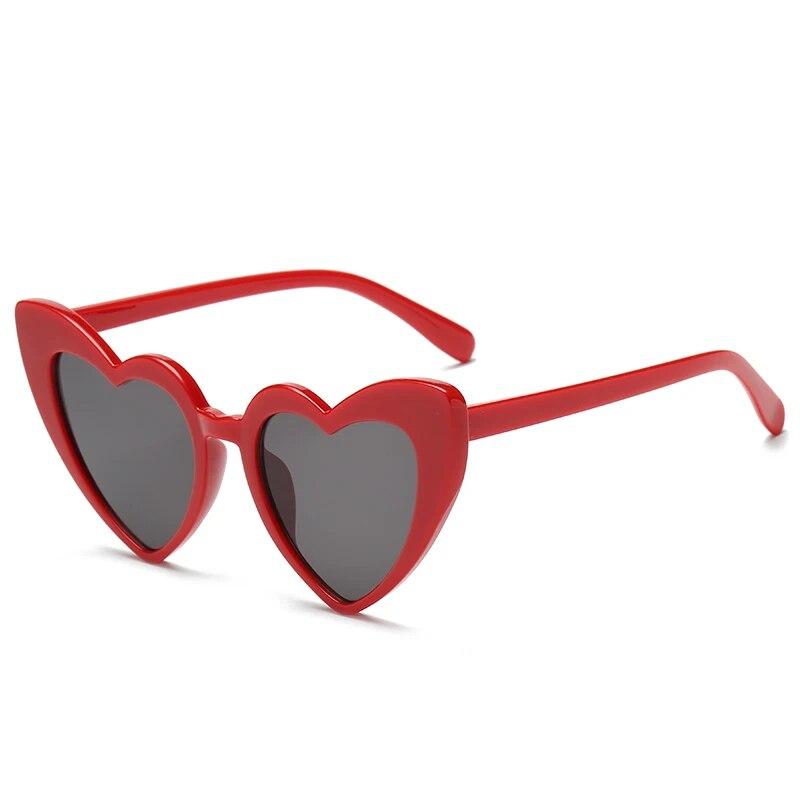 Okulary przeciwsłoneczne w kształcie serca Damskie Vintage Czerwone w kształcie serc Okulary przeciwsłoneczne Damskie Retro Markowe Designerskie Okulary Lata 90. dla Kobiet