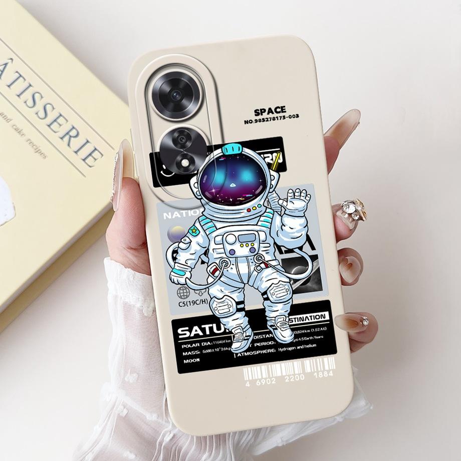 For Oppo A60 4G 5G CPH2631 Case Soft Silicone Back Cases Panda Marble Draagon Cat Astronaut Phone Cover For Oppo A80 5G CPH2639