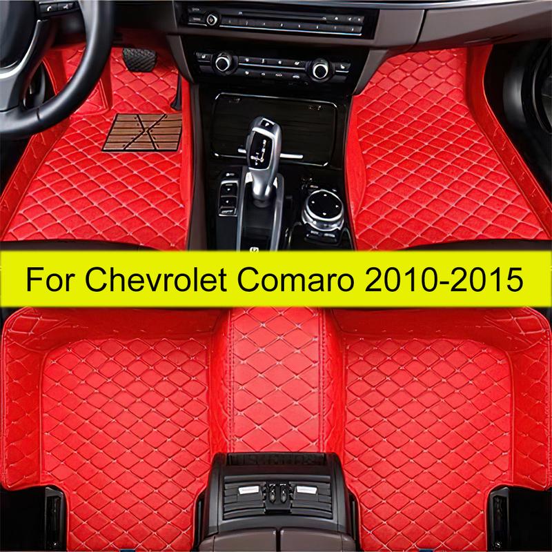 Car Floor Mats For Chevrolet Comaro 2010-2012 2013 2014 2015 Auto Foot Pads  Carpet Interior Accessories Decoration Parts