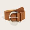 Maillard Styles Suede Leather Wide Belt Trendy Casual Pin Buckle Waistband Luxury Design Versatile Business Waist Strap Gifts