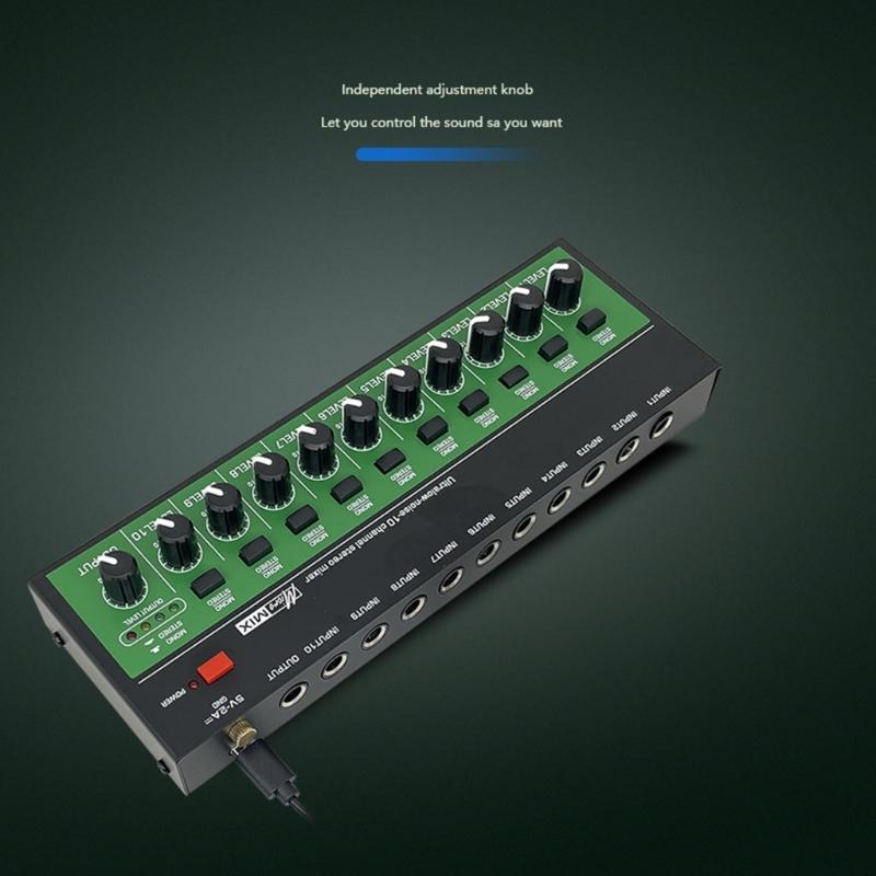 High Clear10Input Sound Mixer for Clearly Sound Production in Various Sound Application for Superior Sound Quality