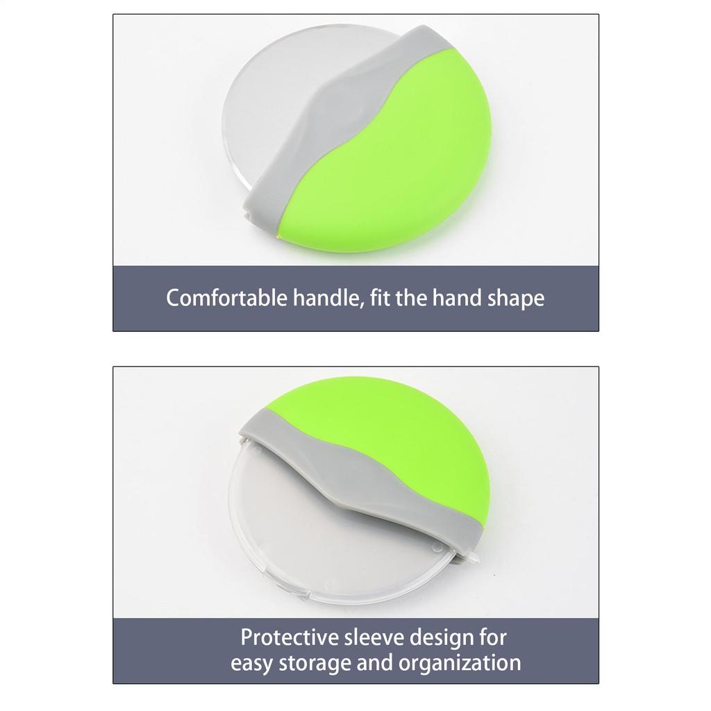 Pizza Cutter Ergonomic Cutting Tool With Protective Cover Stainless Steel Pastry Wheel For Women Men Home Kitchen Cooking Baking