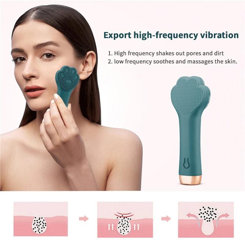 USB dobíjecí odstraňovač černých teček Pore Clean Face Wash Elektrický čisticí silikonový kartáč na obličej Vibrační sonický masážní přístroj