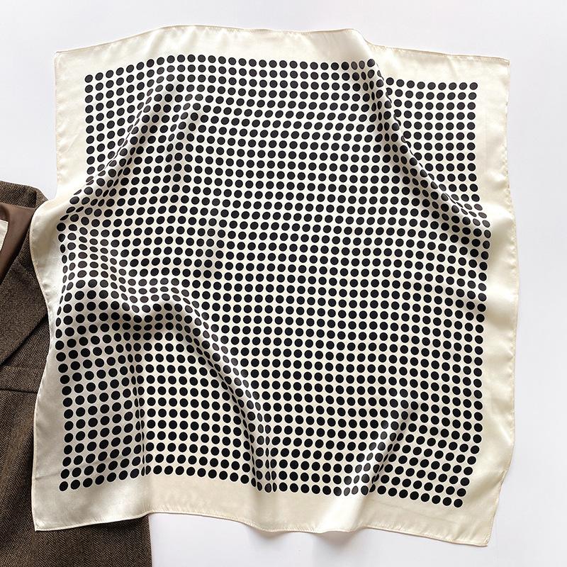 Meier Polka dot 70 silk square scarf - women s decorative professional mulberry silk neck scarf, small scarf, silk scarf 65*65CM