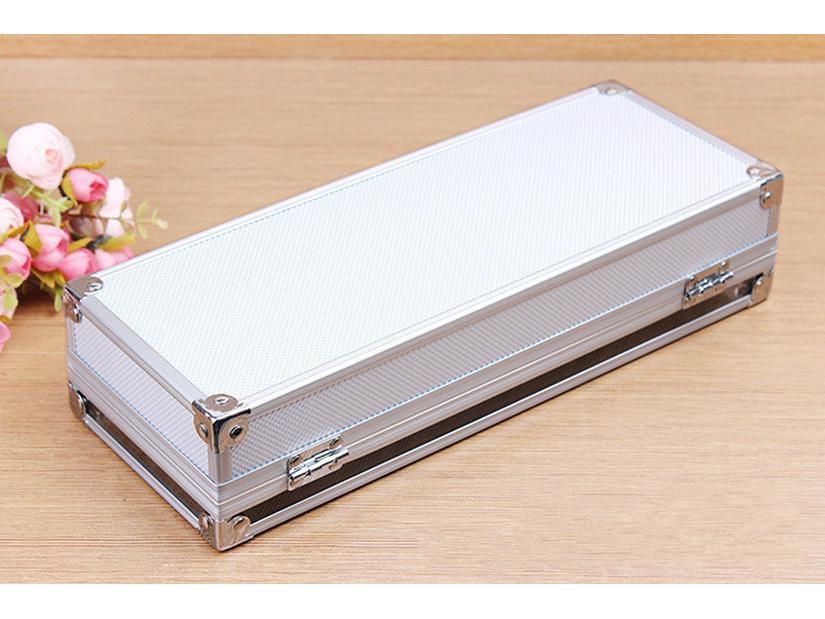 Aluminum Watch Storage Box with Lock - 6/10/12/24 Slots, Drop-Proof Design