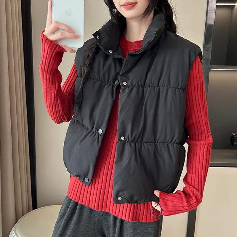 Stand-up Collar Vest Versatile Fashion Loose Foreign Style Short Casual Vest Vest