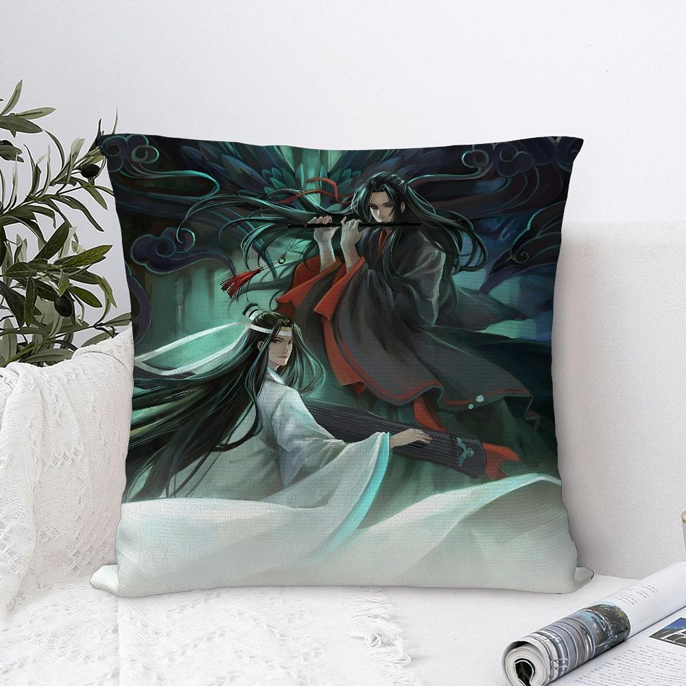 M-Mo Dao Zu Shi Anime Pillow Case Sofa Decorative Home Double-sided Print Plush Square Throw Pillow Covers Cushion Decor Cover