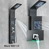 ALENARTWATER Bathroom Shower Panel LED Waterfall Shower Water Top Spray Temperature Display Faucet Back Massage with Water Tap