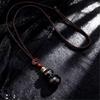 Lightweight Zinc Alloy and Wood Pendant Necklace Featuring Adjustable Chain for Sensitive Skin and Fashion Versatility