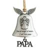 Christmas Bell Ornament Collectible Holiday Angel Wing Bell Engraved Christmas Pendant Memorial Decoration