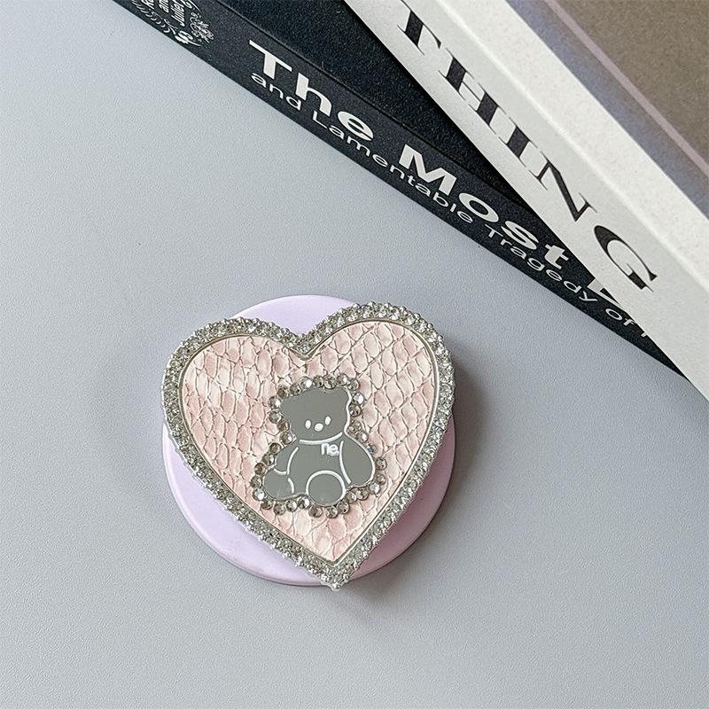 Korean-Style Heart-Shaped Magnetic Phone Holder Stand for Women