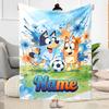 Christmas Soccer Fun Personalized Name Blanket Throw Personalized Blanket Soft & Cozy Perfect for Bedding Office Office Chair Home Decor