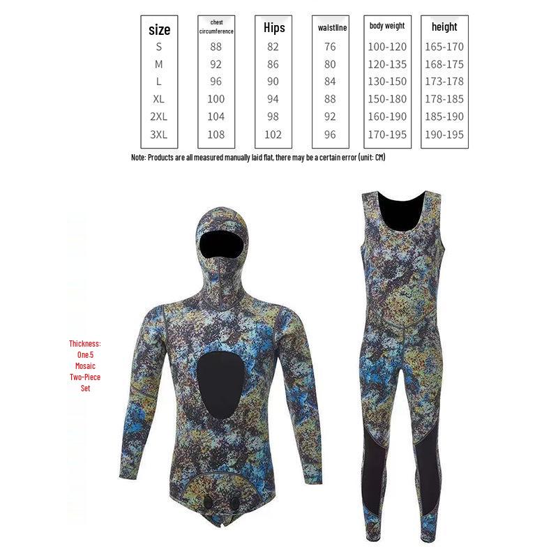 3MM Full-Length Dive Suit for Cold Water and Surfing