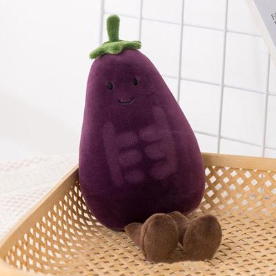 Yousheng Fruit Plush Toy Lovely Banana Peach Pear Eggplant Cartoon Doll Plushies Ornament Soft Fruit Stuffed Doll Party Home Table Decoration Creative