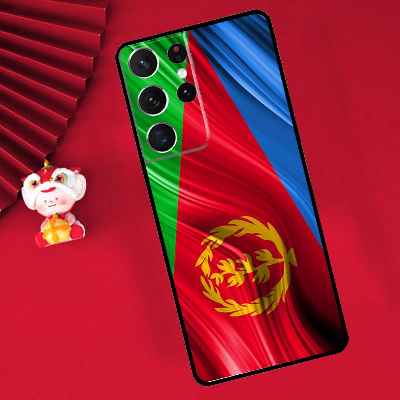 Eritrean Flag Case For Samsung Galaxy S25 S26 Ultra S22 S23 S24 Ultra S20 S21 Plus S10 S25 FE Cover Funda