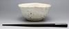 Utsuwa Roan Mino Ware Sanno Kiln Four-Push Small Bowl/Plate with Iron Powder Finish (134-0043)