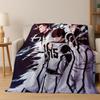 Cartoon BLUE LOCK Football Anime Isagi 3D Flannel Blanket,Warm and Cozy Soft Throw Blanket for Home Bedroom Bed Sofa Cover Kids