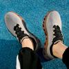 Autumn large size new fly-woven shoes mesh breathable cushioning marathon running shoes men's shoes sports shoes