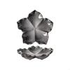 Flower Ceramic Catchall Tray, Trinket Jewelry Plate Dish for Rings Glasses and Small Essential with Glazed Finish