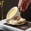 Gold-plated Rose Texture Ceramic Cup&saucer Dining Table Coffee Mug Milk Tea Mugs Afternoon Tea Teacup Fruit Juice Container