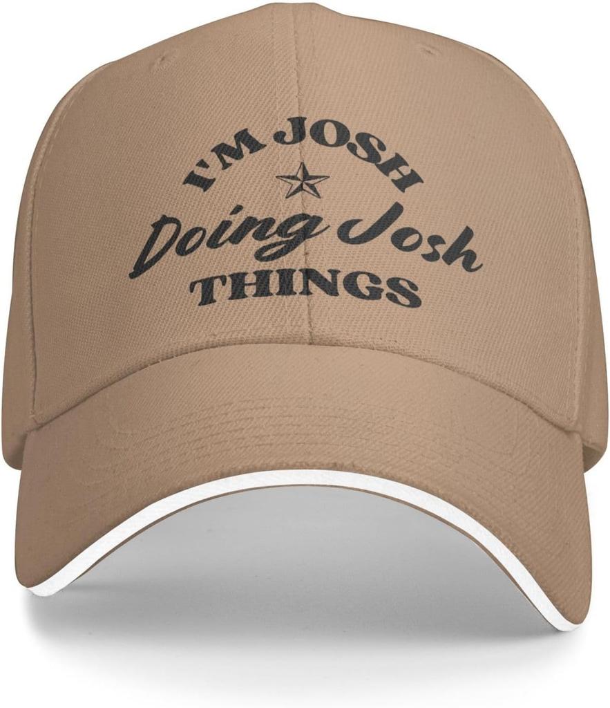 Im Josh Doing Josh Things Personalized Name Baseball Cap Polyester Adjustable Summer Casual Outdoor Cap