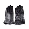 Sheepskin leather gloves men's fashion simple wool lining autumn and winter velvet warm car driving cycling gloves