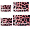 Plush Pink Leopard Print Area Mat Non Slip Backing Machine Washable Soft Velvet Bohemian Style Living Room Bedroom Dining