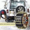 Auto-Schneeketten 6er-Set Reifenketten für Schnee und Eis Stahlreifen-Traktionskette mit starker Griffkraft für Schnee, EIS, Schlamm, Sand