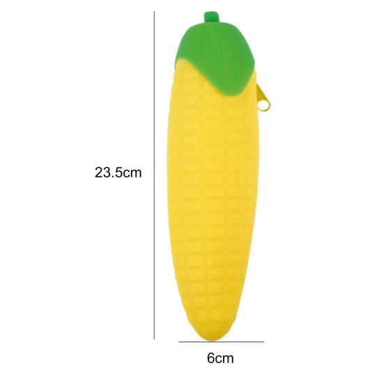 Carrot Banana Fruit Silicone Pencil Case Storage Pen Bag Coin Purse Key Wallet