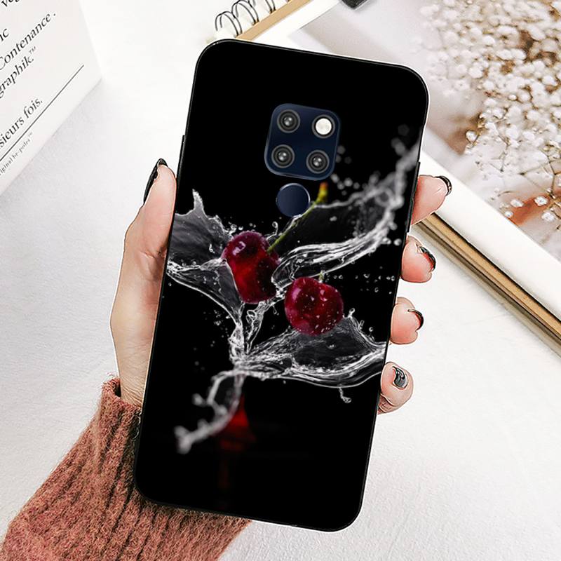 

YNDFCNB Красный вишневый летний фруктовый чехол для телефона Huawei Mate 20 10 9 40 30 lite pro X Nova 2 3i 7se Mate 40pro