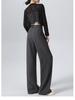 Women's High-Waisted Gray Wide-Leg Trousers - Spring/Autumn 2025 Collection